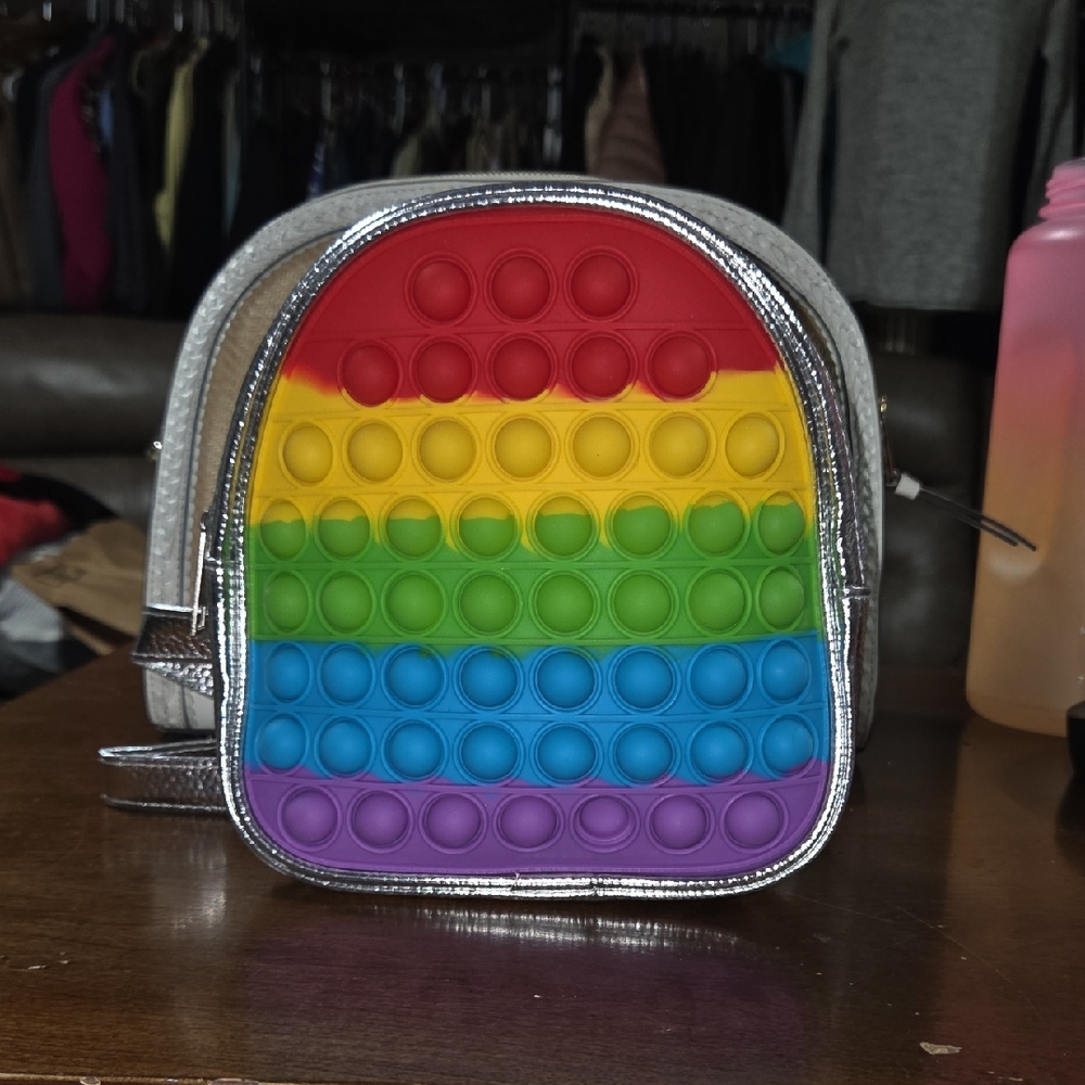 Rainbow Pop It Kids Backpack